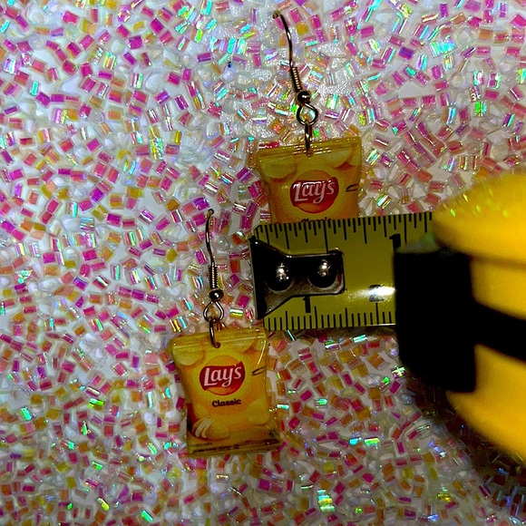 Potato Chip Dangle Earrings - Picture 12 of 17